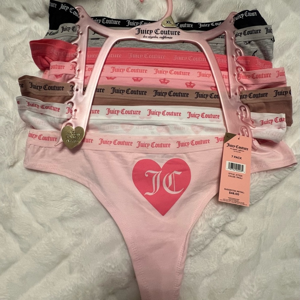 Juicy Couture Pink Heart Thong Bottoms